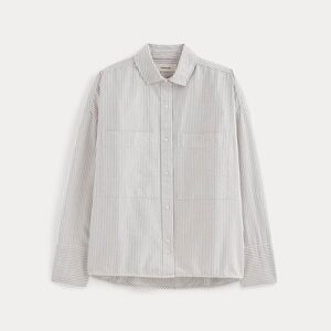 New Everlane The Boxy Oxford Shirt-Size Small-Black and White